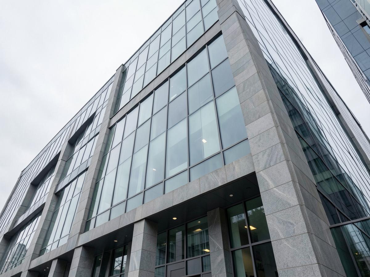 Commercial office building facade